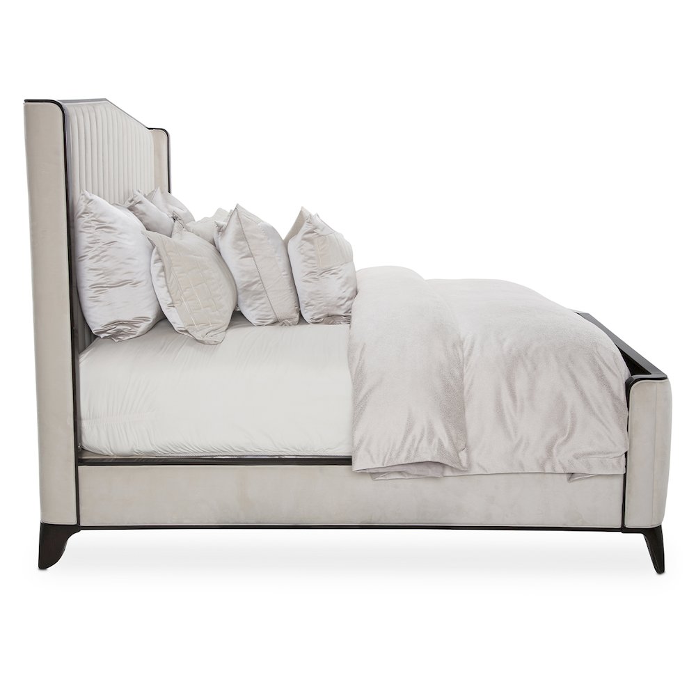 Paris Chic Queen Channel Tufted Panel Bed - Espresso