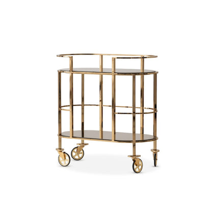 Savannah Breeze Bar Cart - Bright Gold