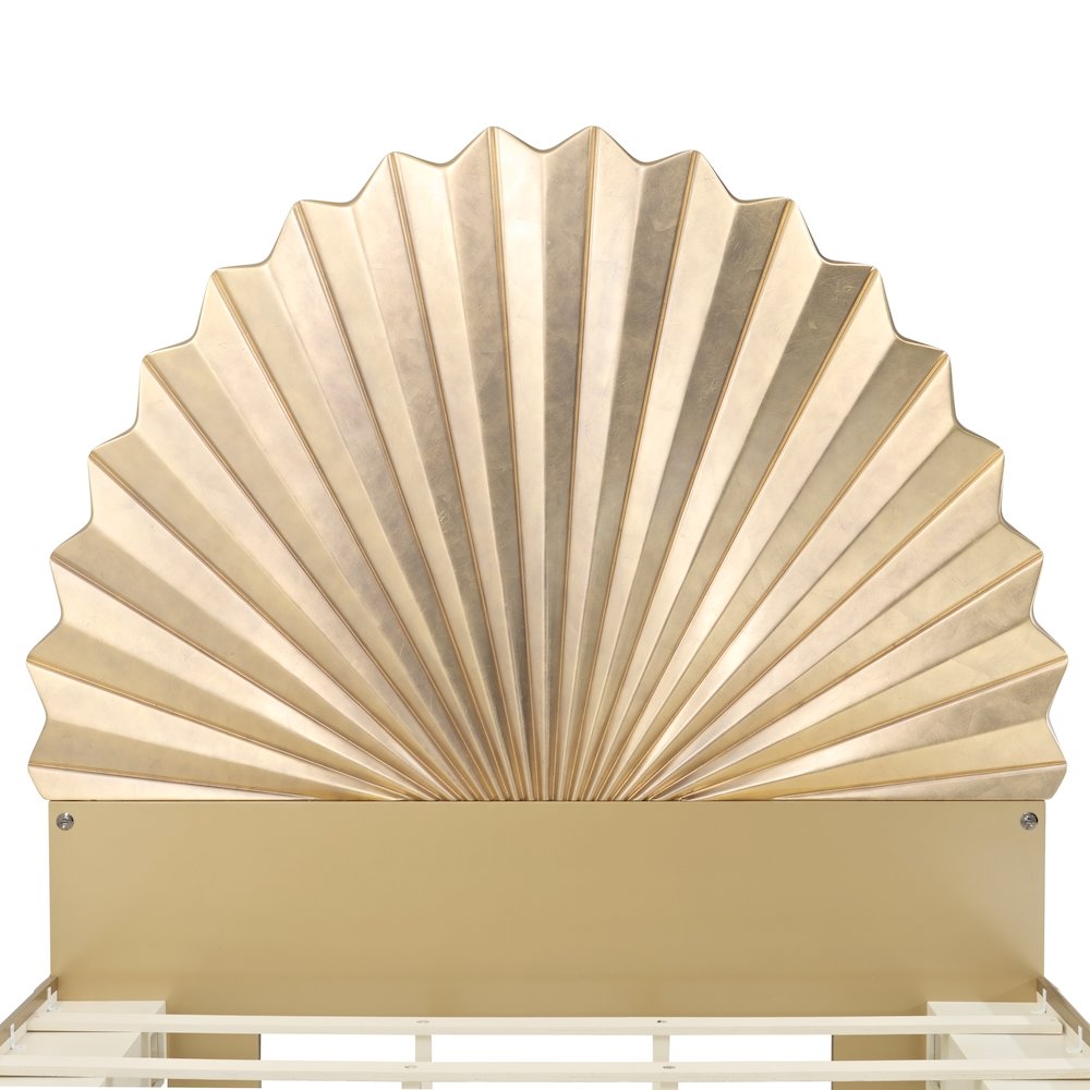 Fantosini King Fan Bed - Gold Leaf