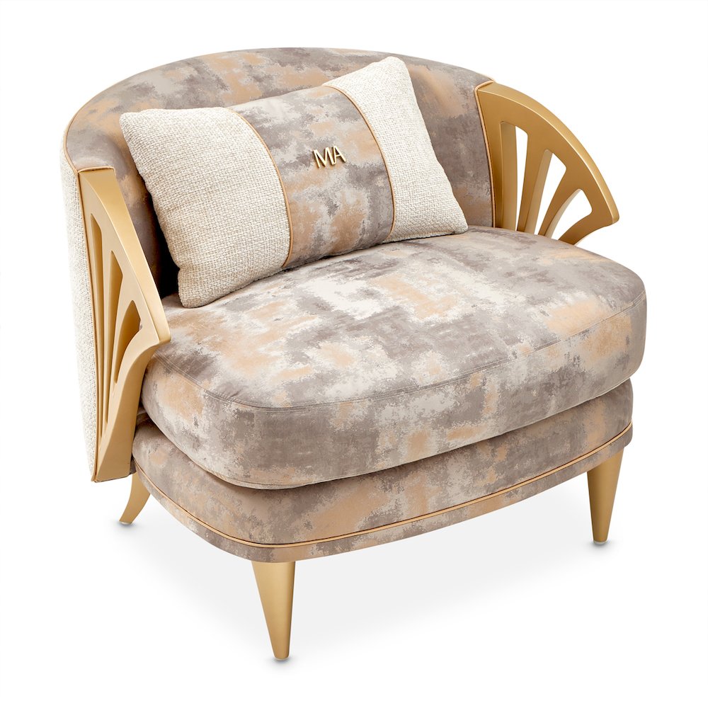 La Terrazza Accent Chair - Cappuccino/Light Champagne