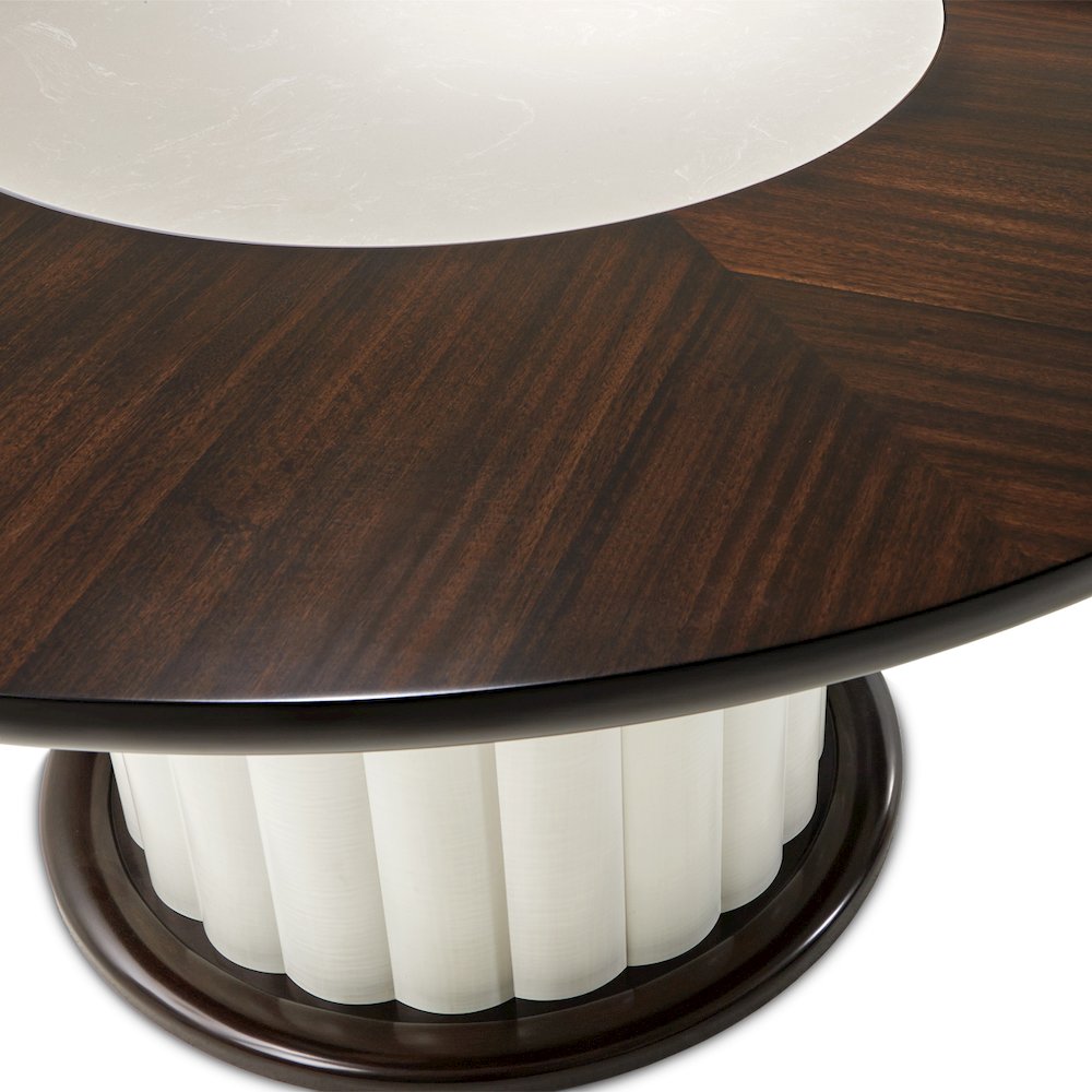 Paris Chic 60" Round Dining Table - Espresso