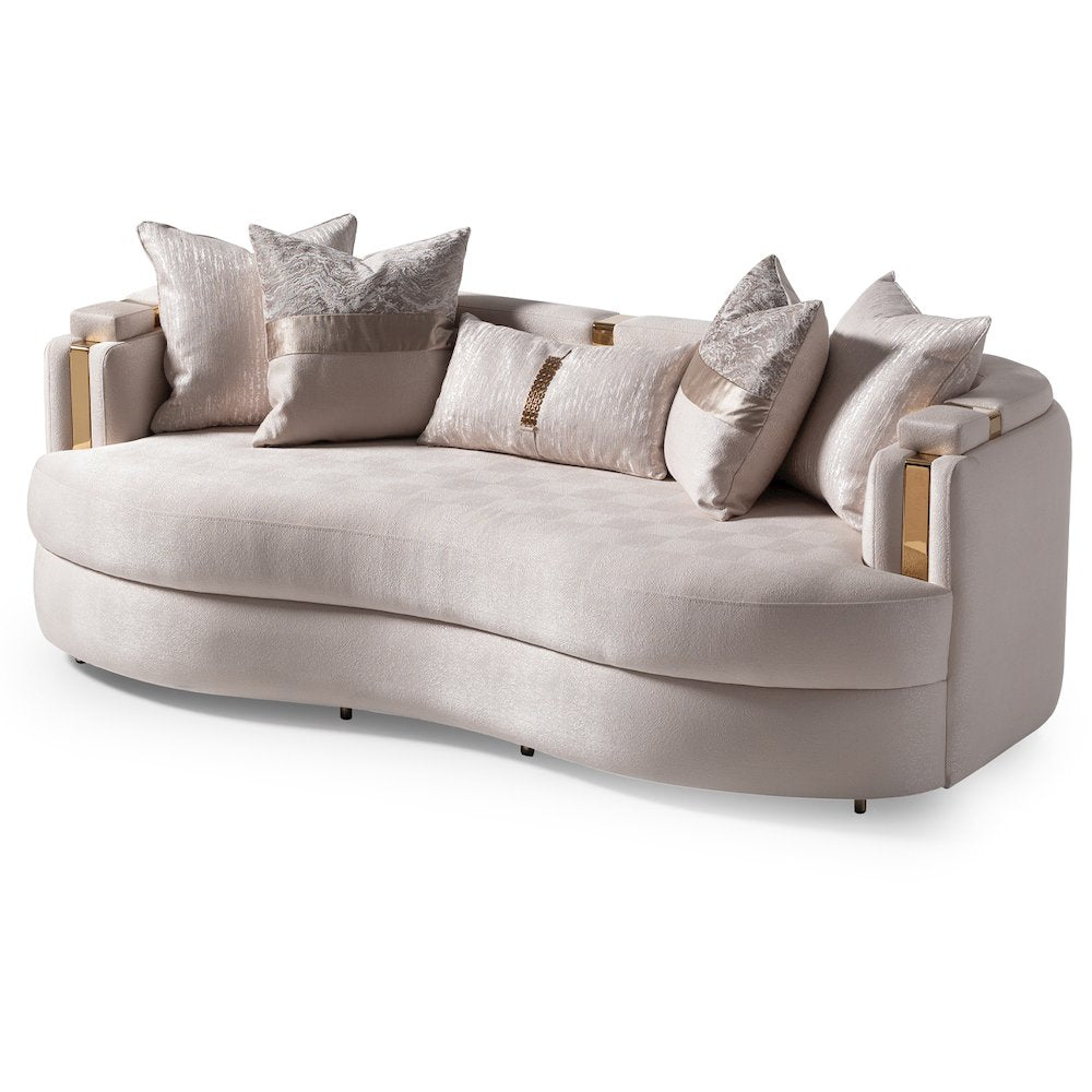 Carmela Sofa - Almond/Gold