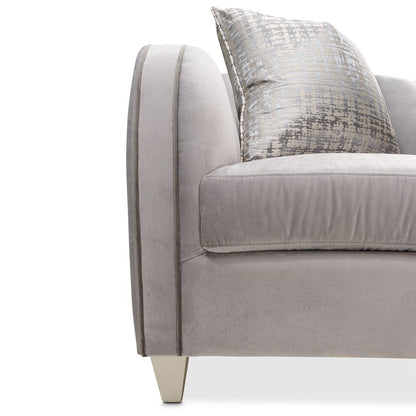 Roxbury Park Velvet Matching Chair - Steel/Slate