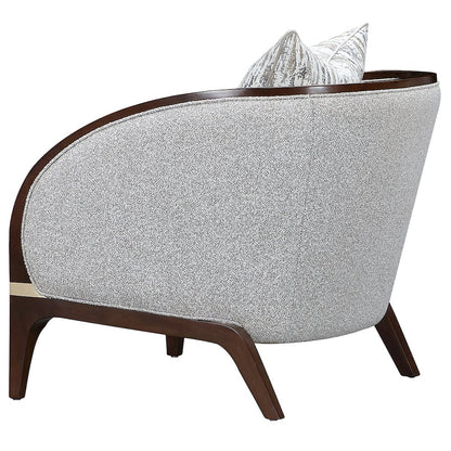 Houston Matching Chair - Pebble/Walnut