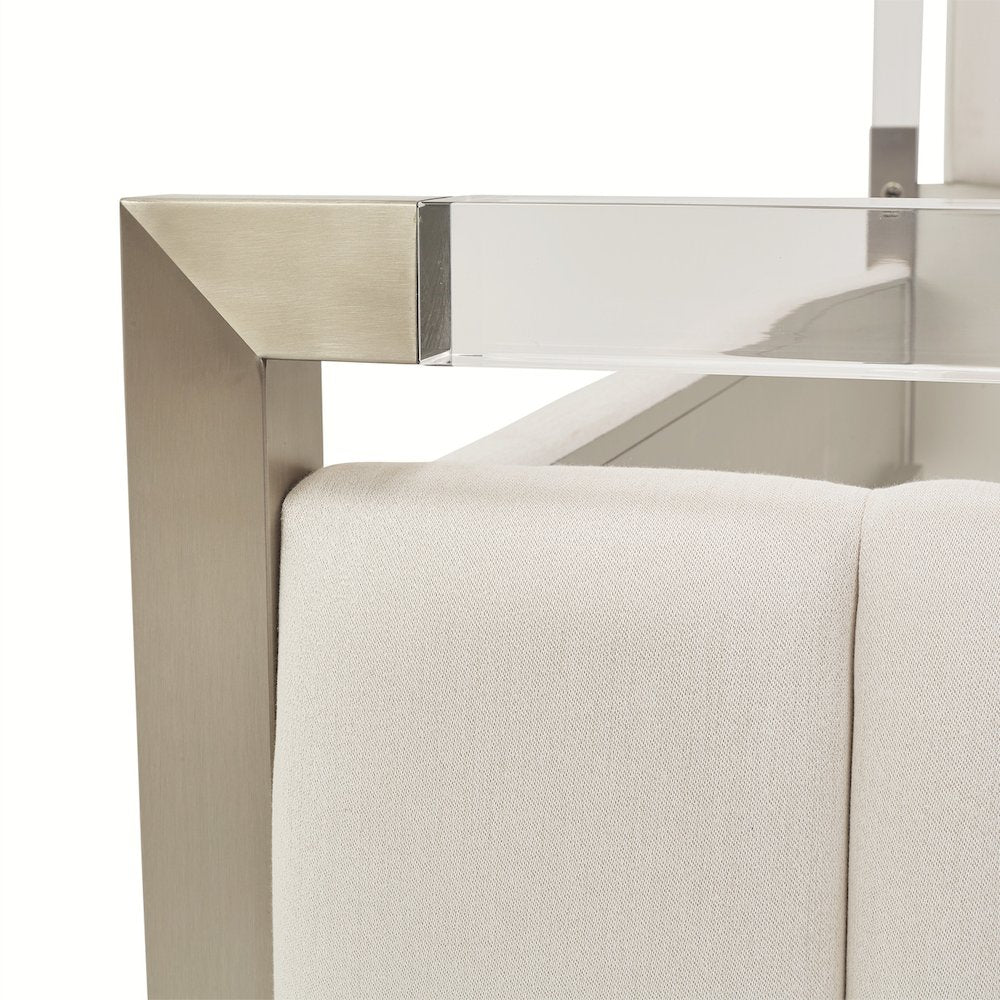 Penthouse Queen Short Panel Bed - Ash Gray