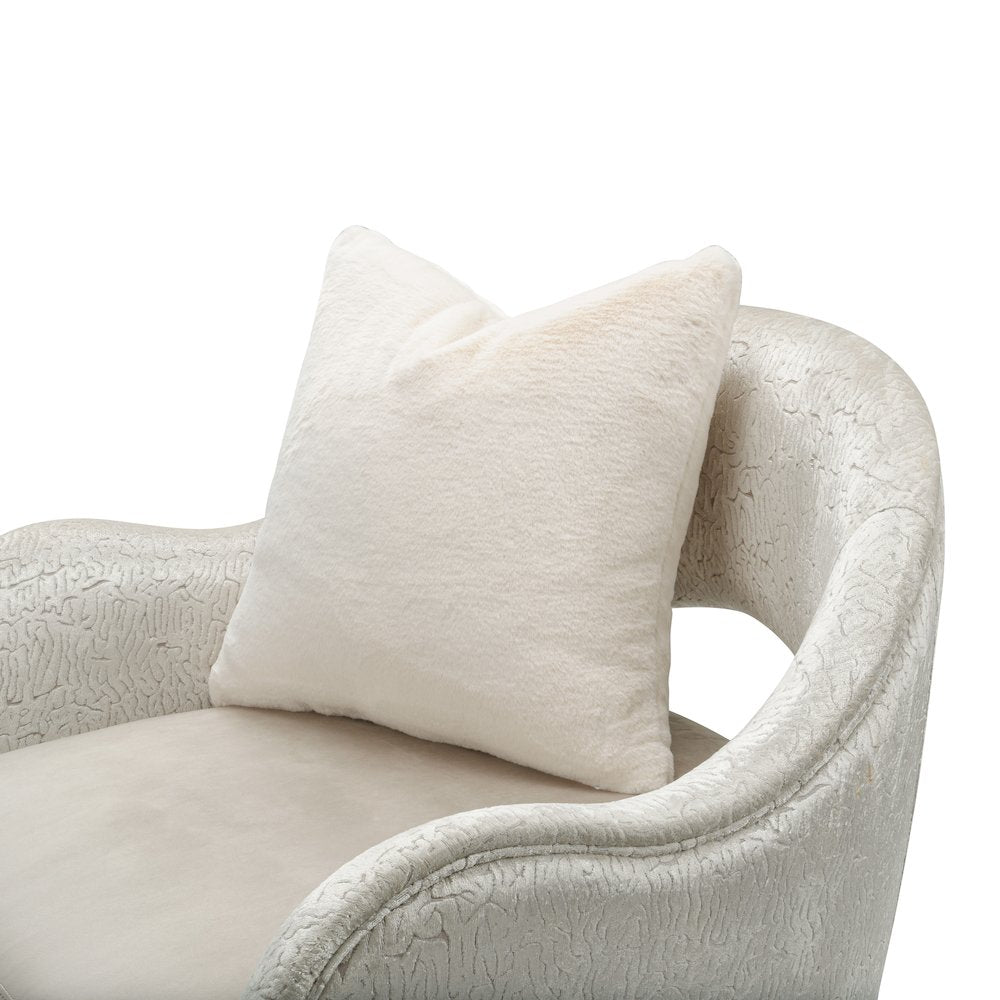 Yvette Accent Chair - Porcini/Medium Champagne
