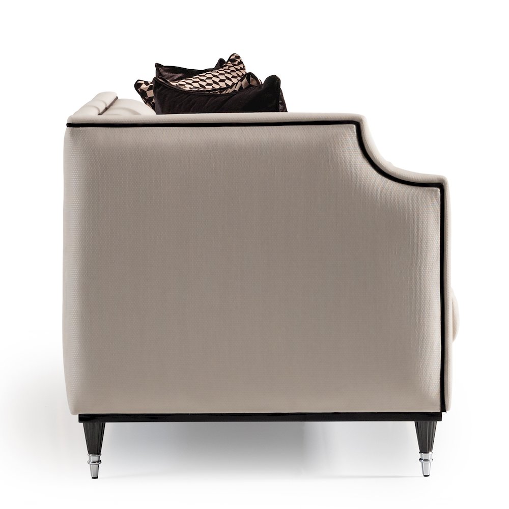 La Francaise Mansion Sofa - Cafe au Lait/Black