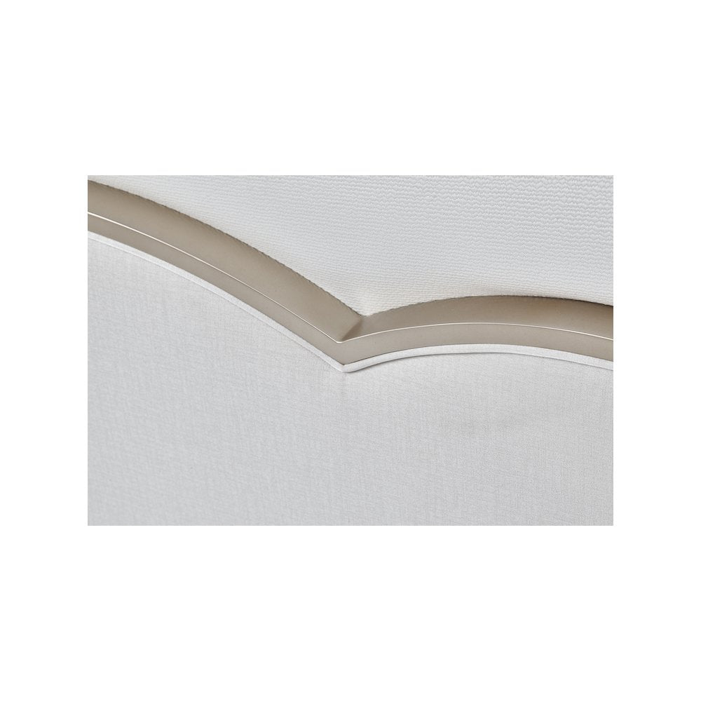 Malibu Crest Queen Scalloped Panel Bed - Chardonnay