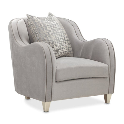 Roxbury Park Velvet Matching Chair - Steel/Slate