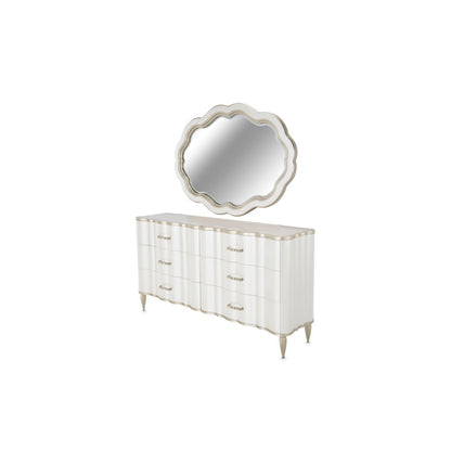 London Place Dresser with Mirror - Creamy Pearl