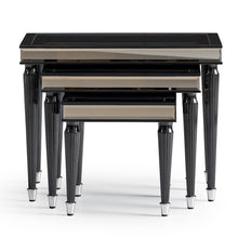 La Francaise Nesting Tables, Set of 3 - Black Ice