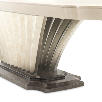 Fantosini Pedestal Dining Table - Silver Mist