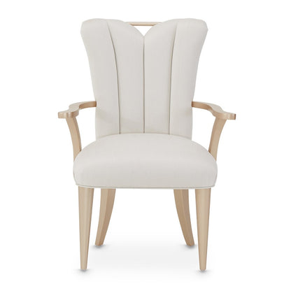 La Rachelle Dining Arm Chair - Icicle/Champagne Set of 2