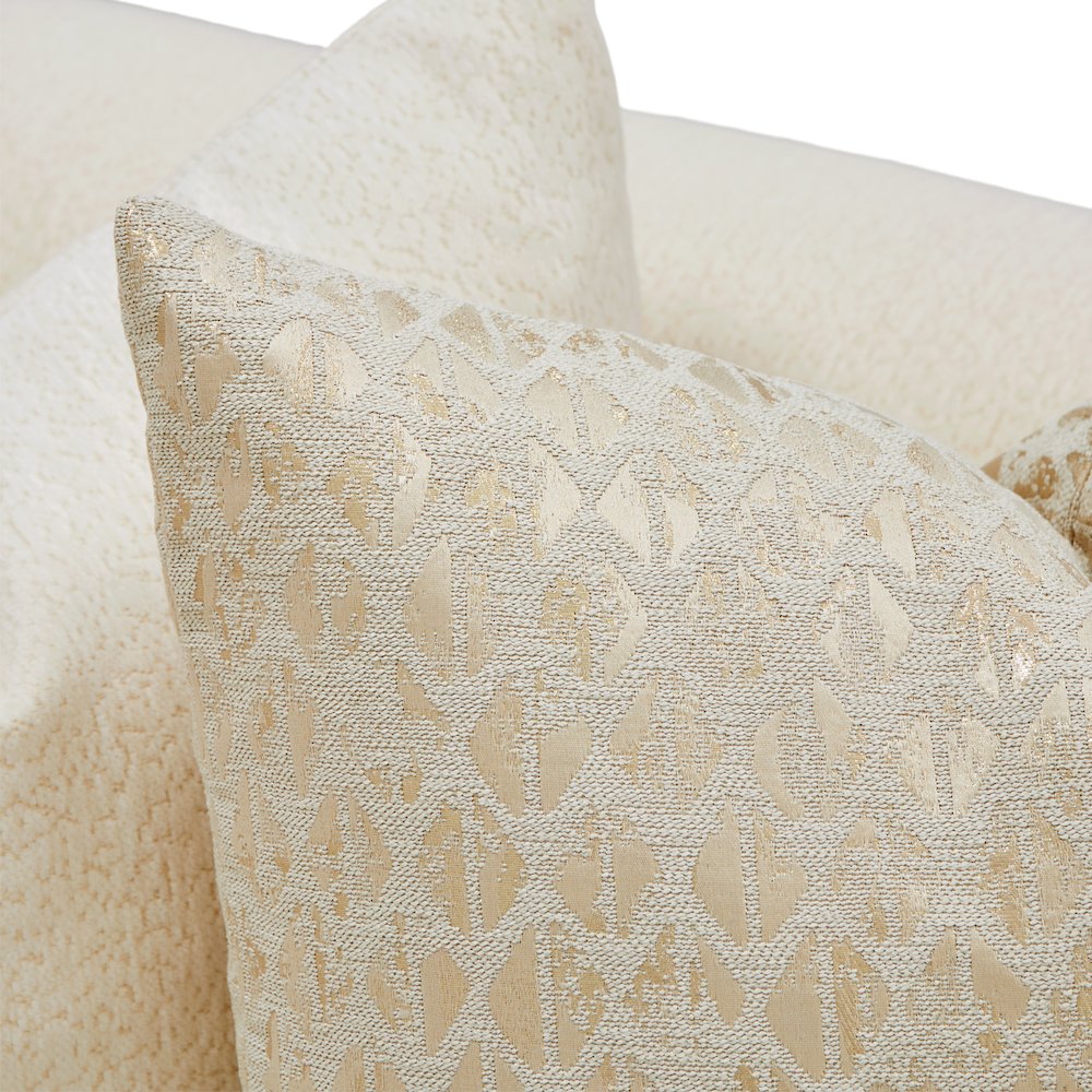 Sassani Loveseat - Crepe/Gold
