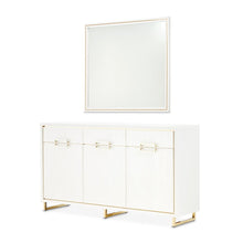 Palm Gate Sideboard with Mirror - Cloud White