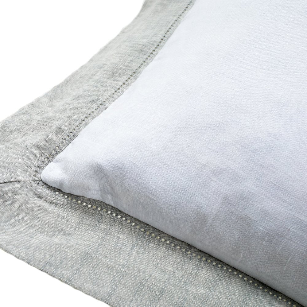 Atina 7-Piece King Linen Duvet Set - Gray
