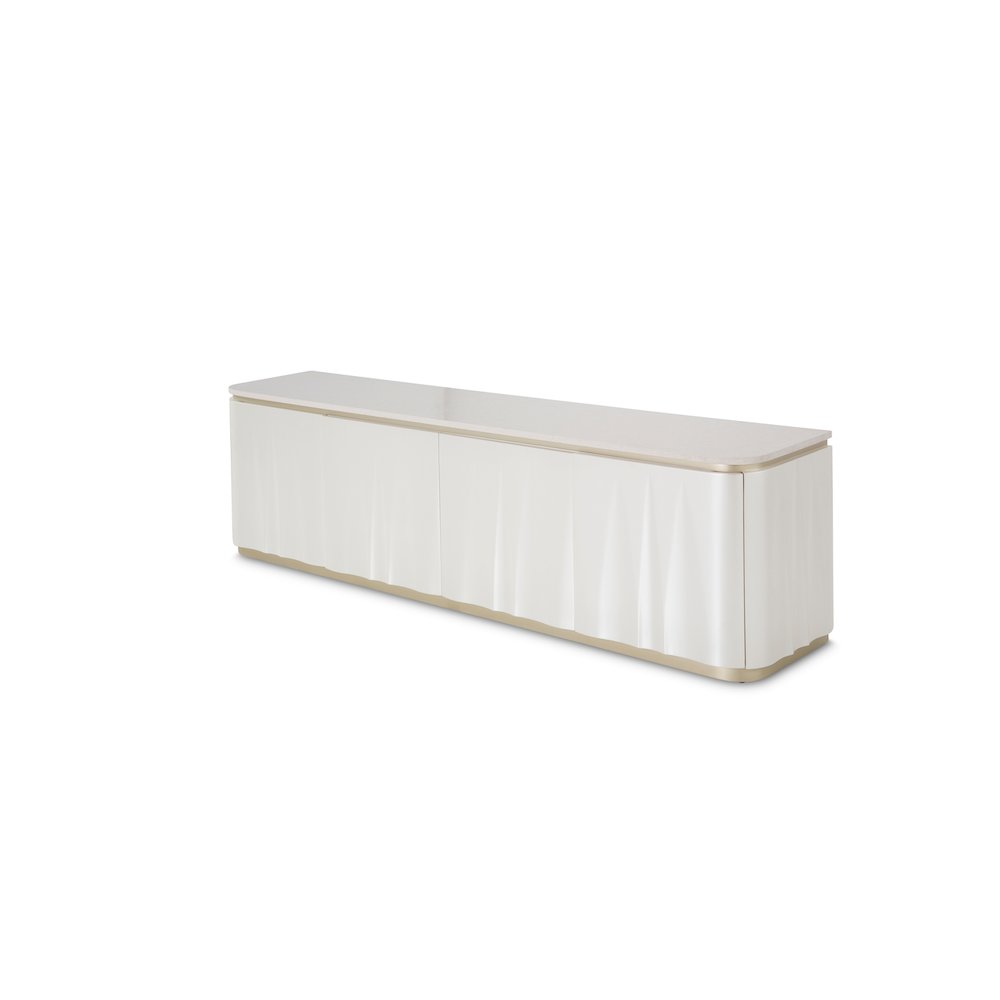 London Place Media Cabinet - Creamy Pearl
