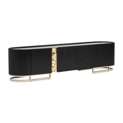 Lisbon Media Cabinet - Silken Matte Black
