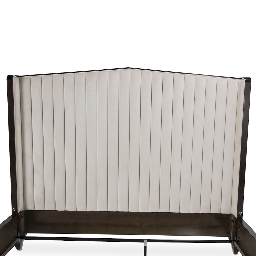 Paris Chic Queen Channel Tufted Panel Bed - Espresso
