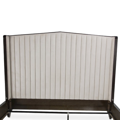 Paris Chic Queen Channel Tufted Panel Bed - Espresso