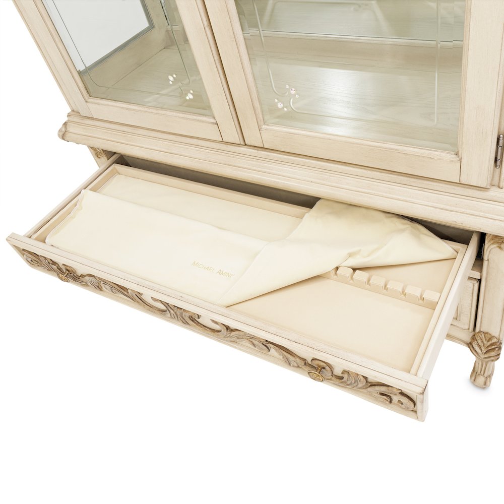 Platine de Royale Curio Display Cabinet - Champagne