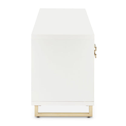 Palm Gate Media Cabinet - Cloud White
