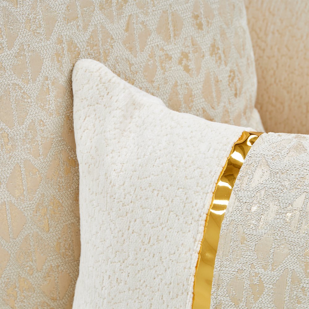 Sassani Loveseat - Crepe/Gold