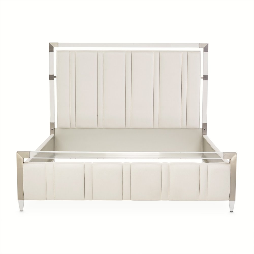 Penthouse Queen Short Panel Bed - Ash Gray