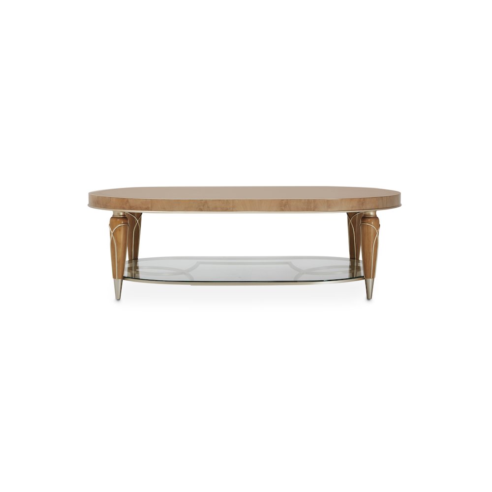 Villa Cherie Oval Cocktail Table - Caramel