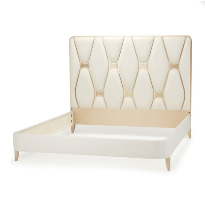 La Rachelle Queen Upholstered Panel Bed - Champagne