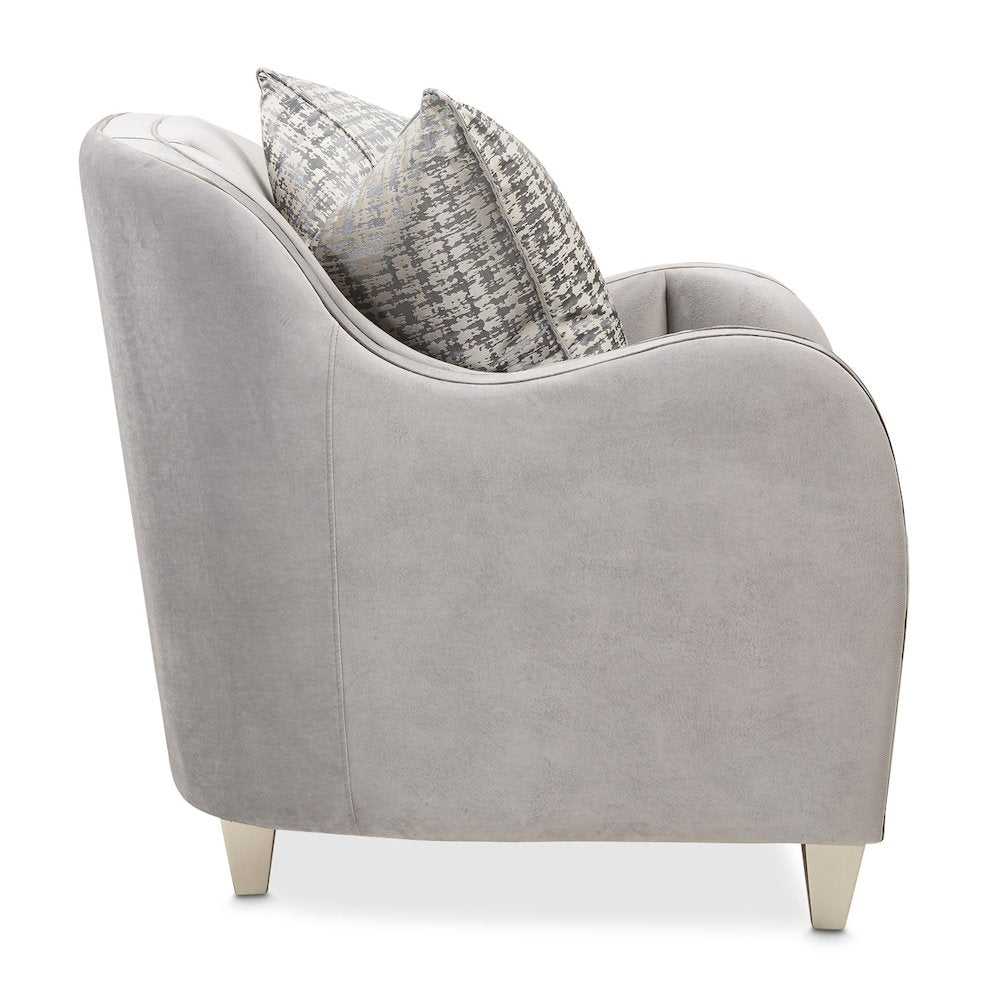 Roxbury Park Velvet Matching Chair - Steel/Slate