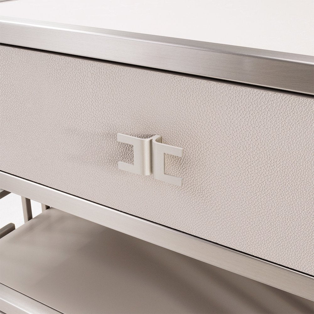 Roxbury Park Metal Nightstand - Stainless Steel