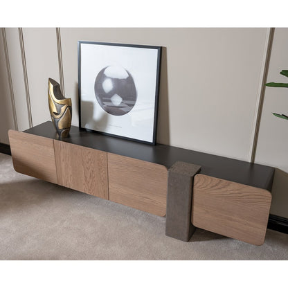 Bristol Point Media Cabinet - Saddle Brown