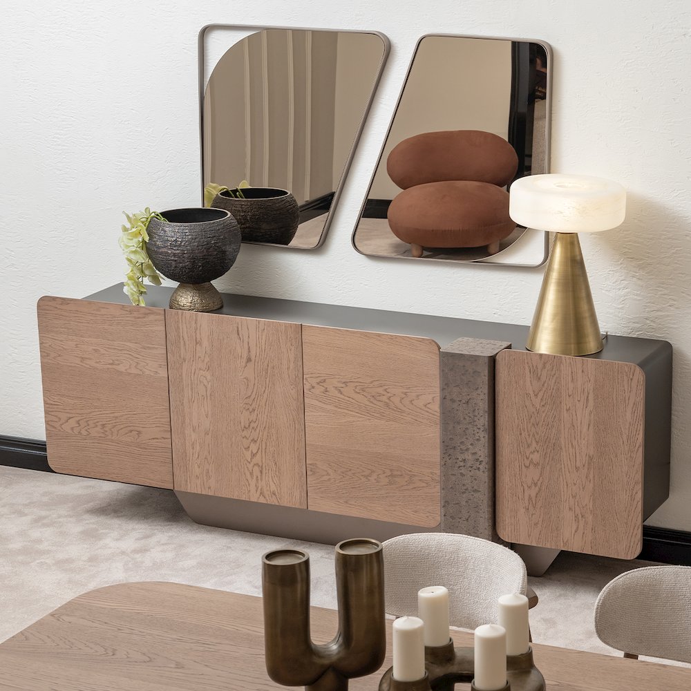Bristol Point Console Table - Saddle Brown