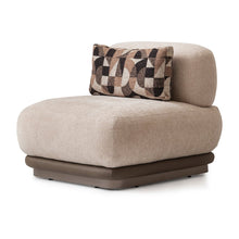 Bristol Point Armless Chair - Fawn/Saddle Brown