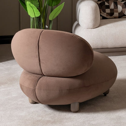 Bristol Point Accent Chair - Fawn/Saddle Brown