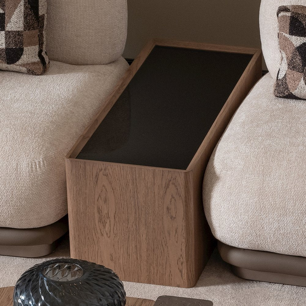 Bristol Point Sectional Table - Saddle Brown