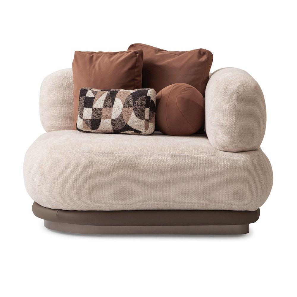 Bristol Point Corner Unit - Fawn/Saddle Brown