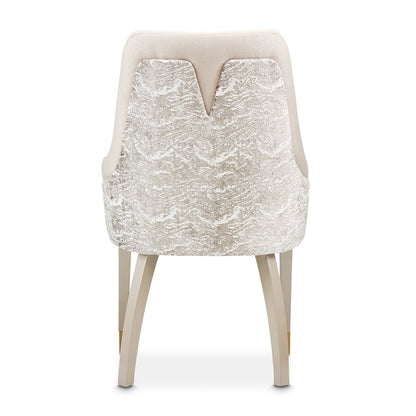 Carmela Dining Arm Chair - Shimmer Ivory