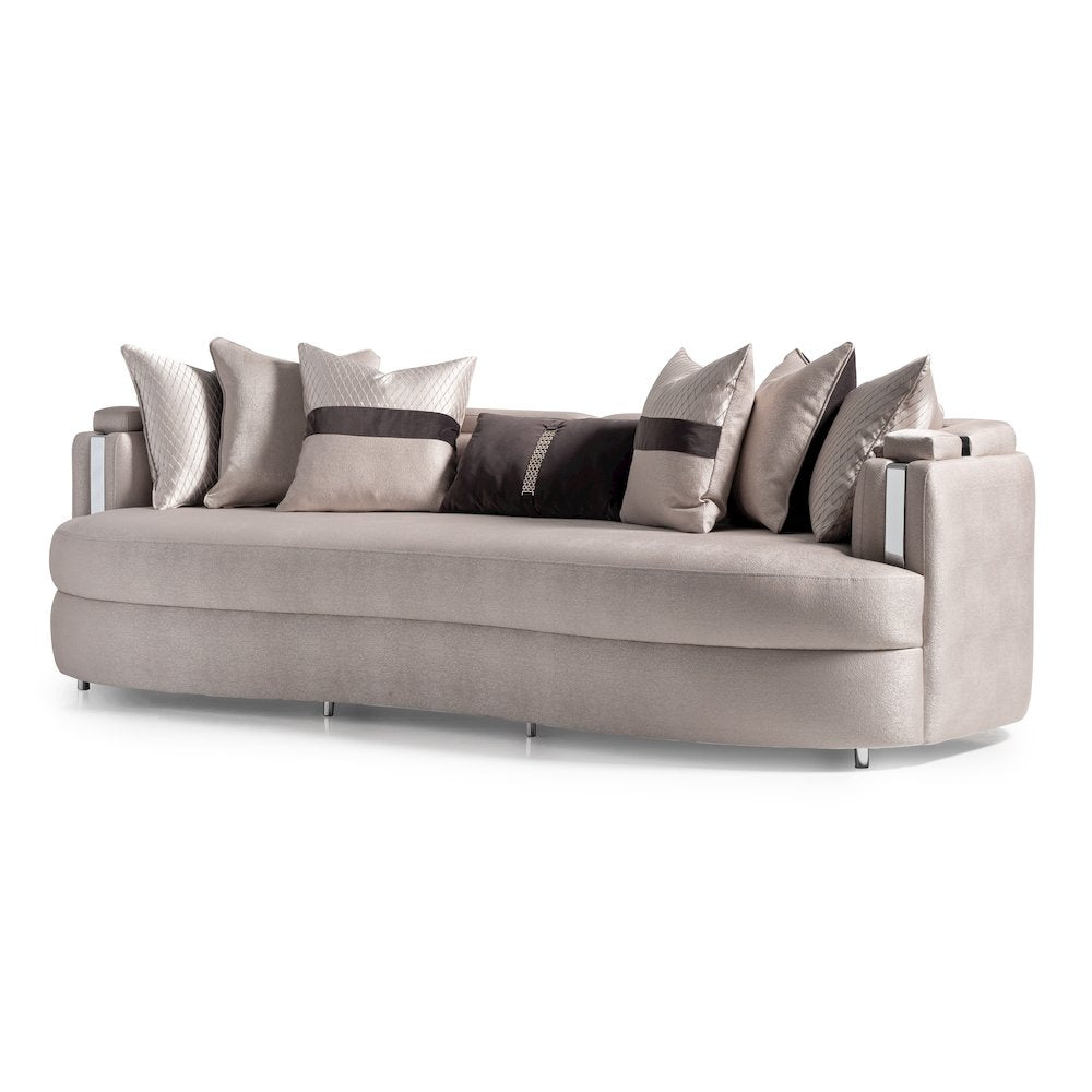 Carmela Mansion Sofa - Zinc/Silver