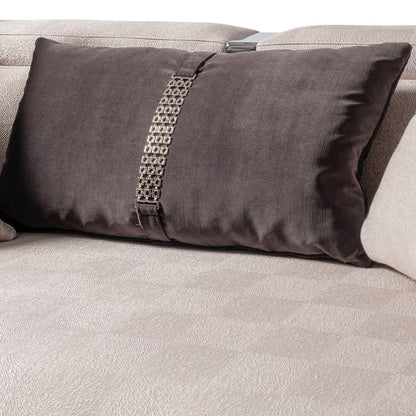 Carmela Mansion Sofa - Zinc/Silver
