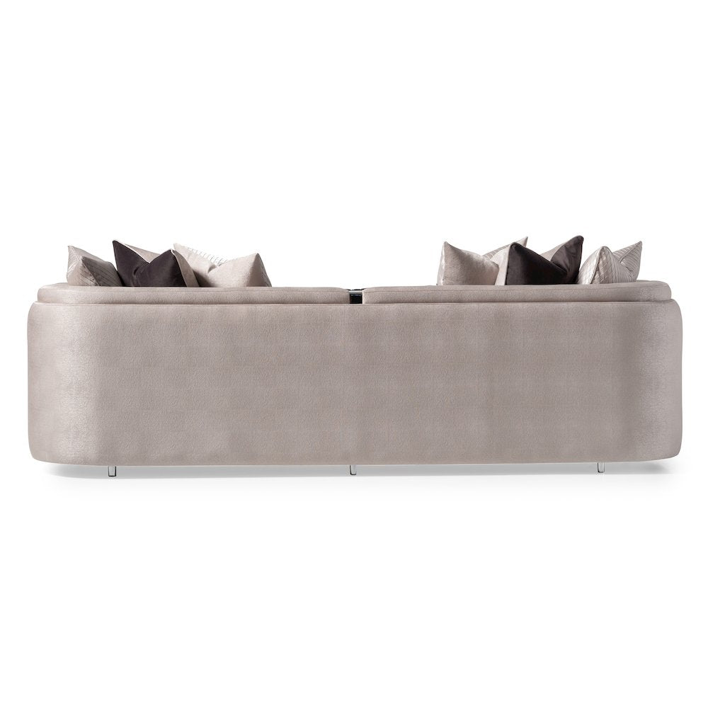 Carmela Mansion Sofa - Zinc/Silver