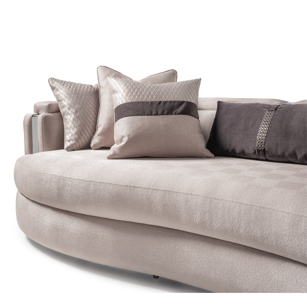 Carmela Mansion Sofa - Zinc/Silver