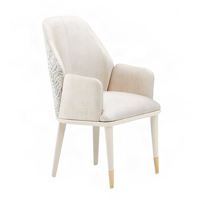 Starlight Canyon Home Dining Chair with Wood Frame, Silken Matte Cream