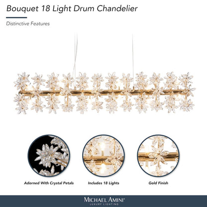Bouquet 18-Light Rectangular Chandelier