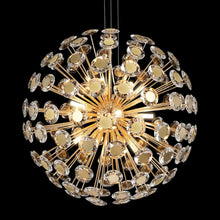Pendant 18 Light-Round Crystal Chandelier - Gold