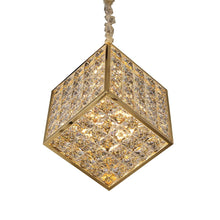 Cubes Modern Crystal Chandelier - Gold