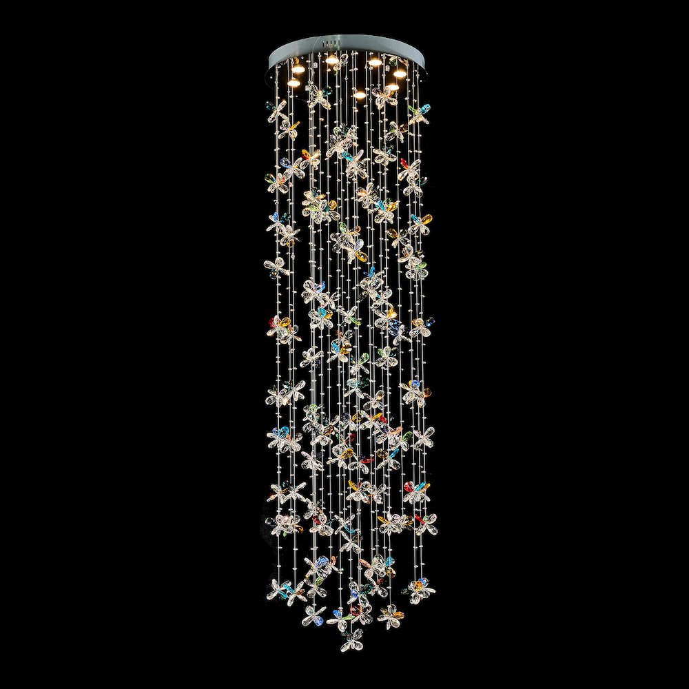 Wings of Color Crystal LED Chandelier