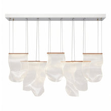 Sheer Waves 8-Light Modern LED Chandelier - Rose Gold