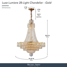 Luxe Lumiere 28-Light Crystal Chandelier - Gold